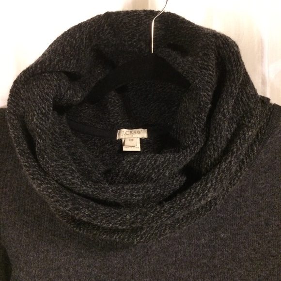J. Crew Funnel Neck Sweatshirt Wool Blend Kangaroo - Picture 3 of 8
